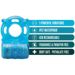 Stay Hard - Rechargeable 5 Function Cock Ring - Blue - Image 3