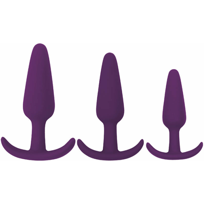 Rump Rockers 3 Piece Anal Plug Training Set Violet - Image 1