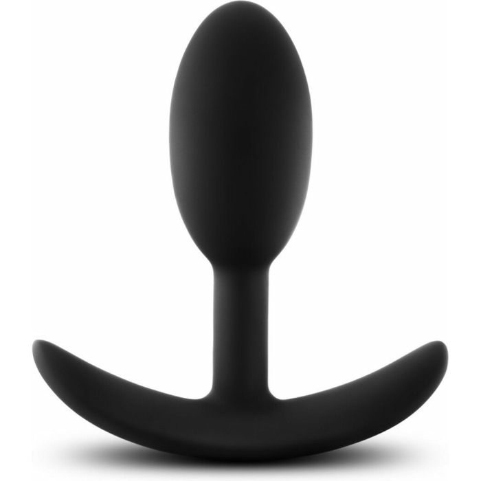 Blush Anal Adventures Platinum Silicone Vibra Slim Plug Small - Black - Image 1