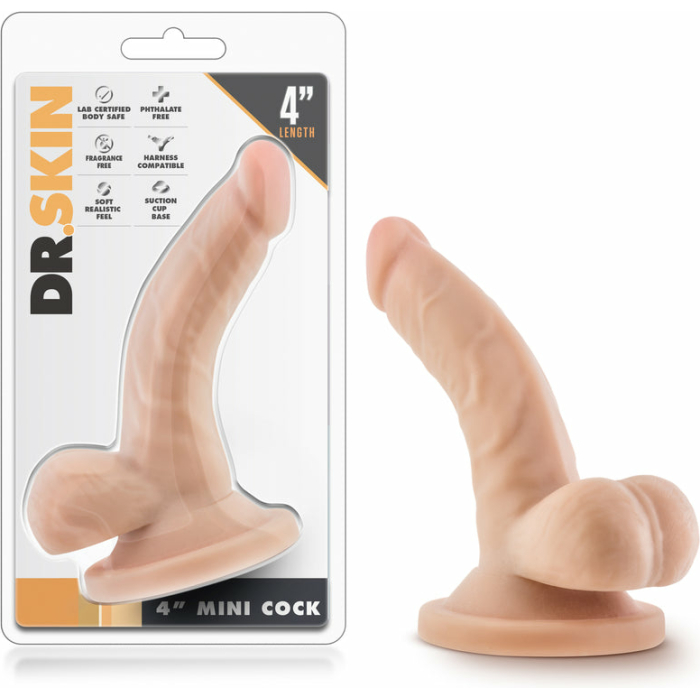 Dr Skin 4 inches Mini Cock Vanilla Beige Dildo - Image 3