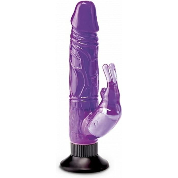 Waterproof Bunny Wall Bangers Purple Vibrator - Image 1