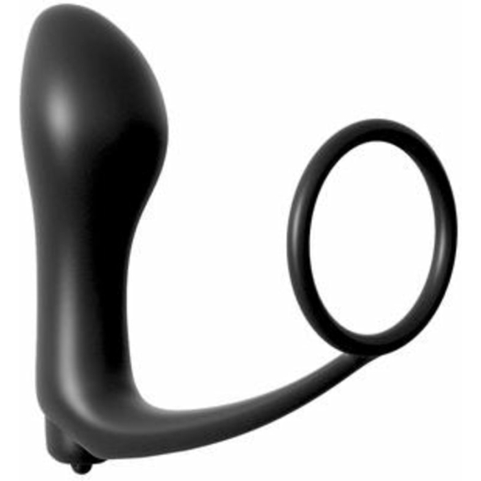 Anal Fantasy Ass Gasm Cockring Vibrating Plug Black - Image 1