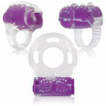 Ring True Unique Pleasure Rings Kit Clear Purple 3 Pack