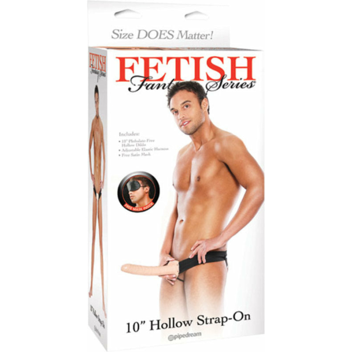 Fetish Fantasy 10 inches Hollow Strap On Beige - Image 3