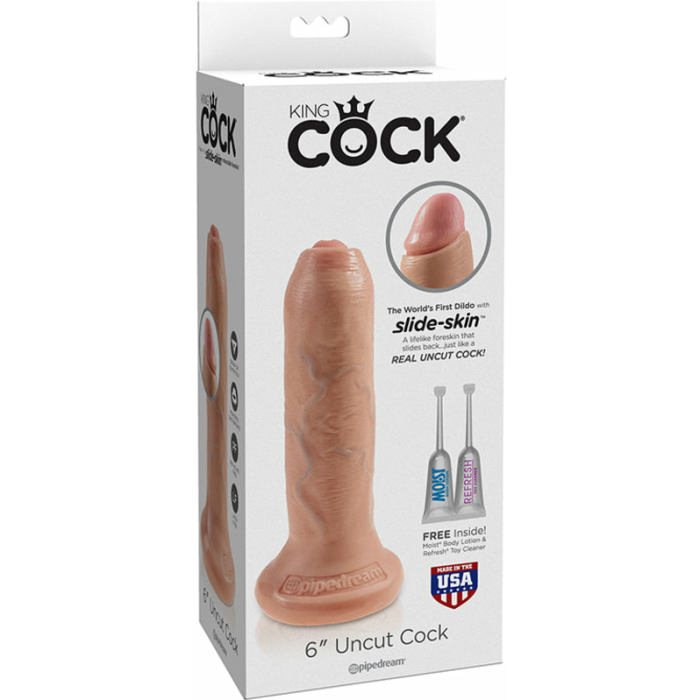 King Cock 6 inches Uncut Dildo Beige - Image 2