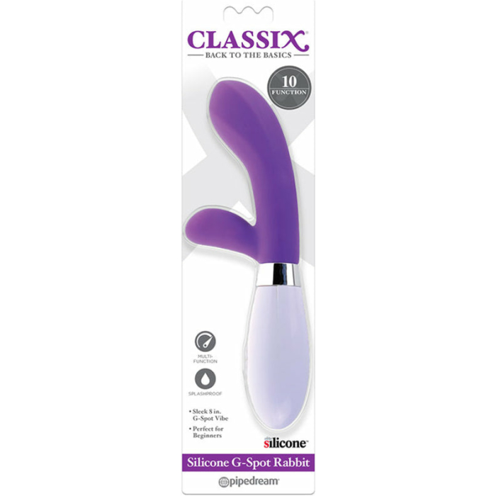 Classix Silicone G-Spot Rabbit Style Vibrator Purple - Image 2