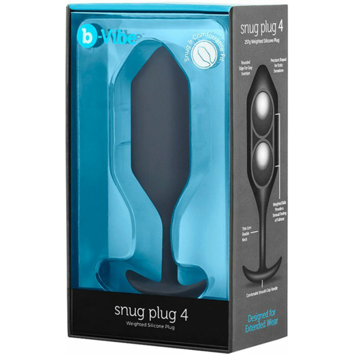 B-Vibe Snug Plug 4 Black 9oz Weight - Image 3