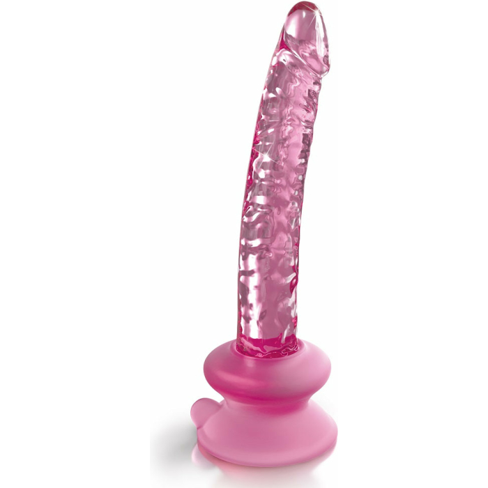 Icicles No. 86 - Glass Suction Cup Dildo - Pink - Image 1