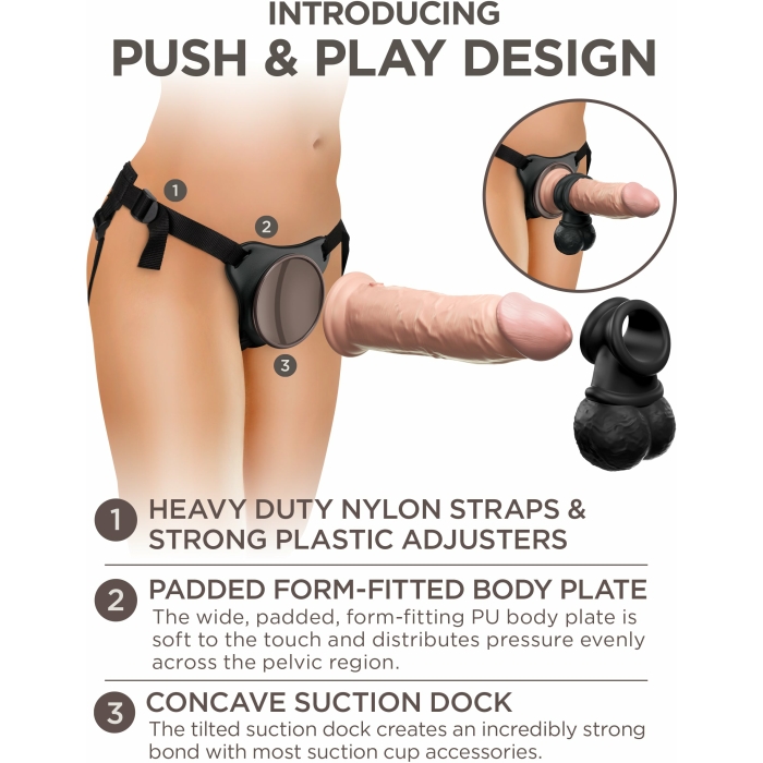 King Cock Elite Ultimate Vibrating Silicone Body Dock Kit - Image 2