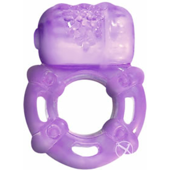 Super Stud Orgasmix Ring Pleasure Ring 3 Speed - Purple - Image 1