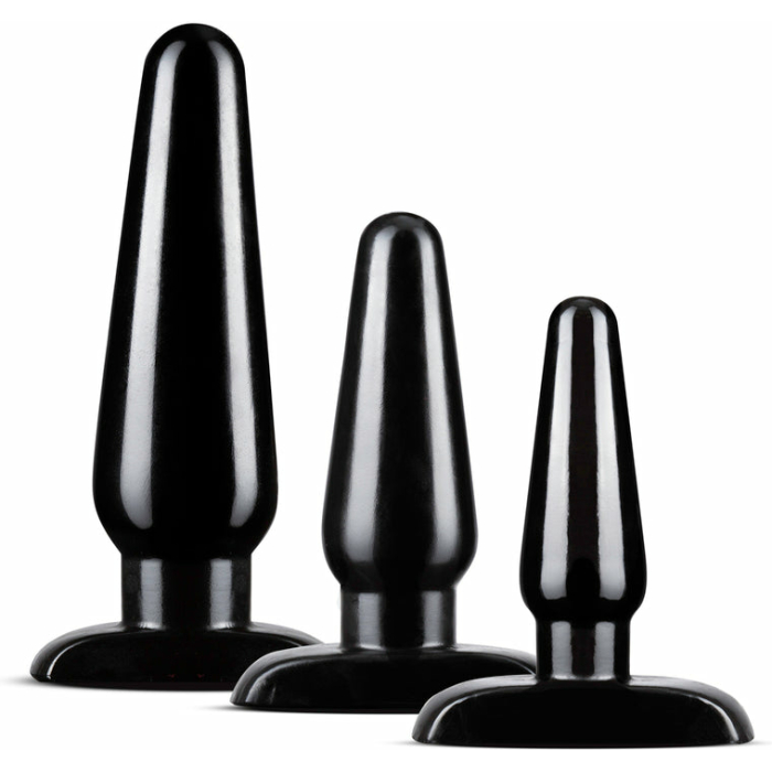 Anal Adventures Basic Plug Kit Black - Image 1