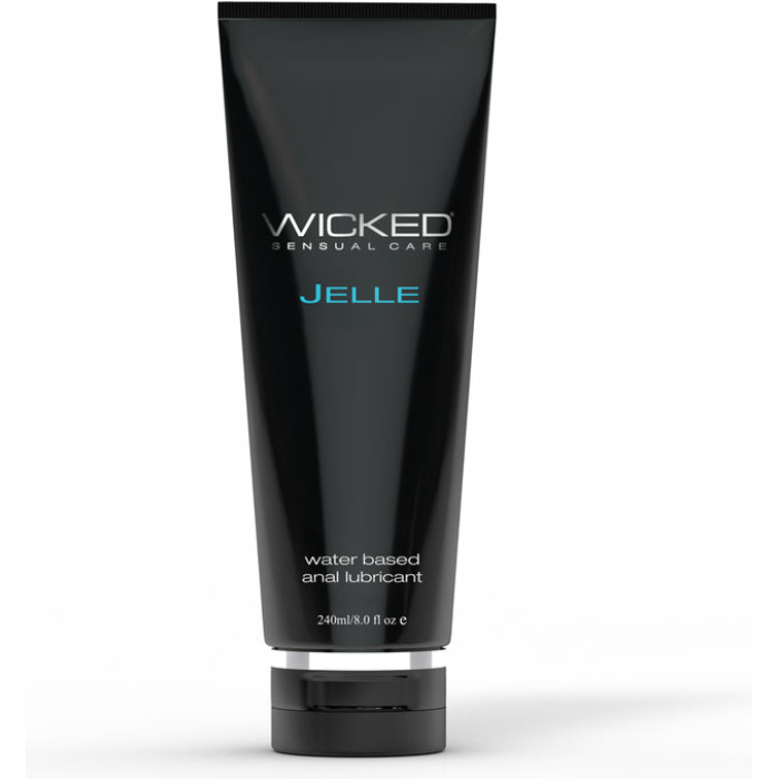 Wicked Jelle Water Based Anal Gel Lube 8oz - Image 1
