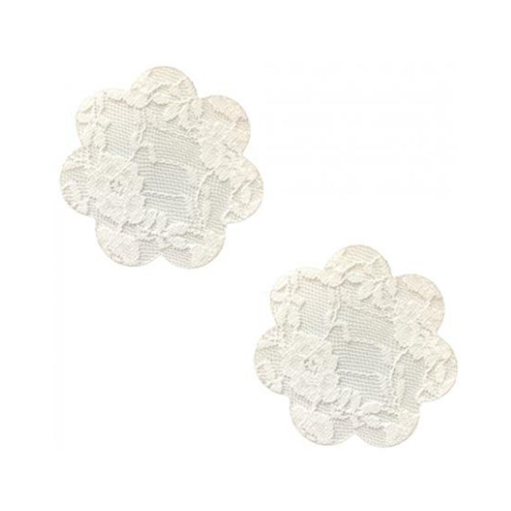 045923592997_1 Neva Nude Lace Petal Flower Pasties - White O/s - Image 1