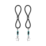 Bijoux De Nip Nipple Halos Star Charm Blue Black