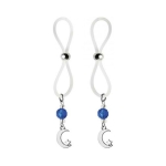 Bijoux De Nip Nipple Halos Moon & Star Charm Blue Clear