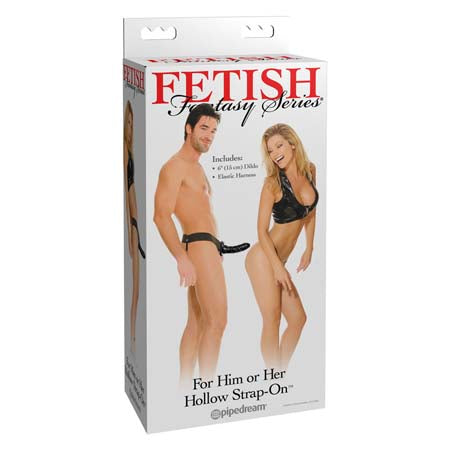 18944 Fetish Fantasy Series for Him or Her Hollow Strap-On - Black - Image 1