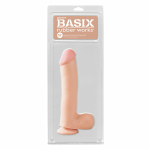 Basix Rubber Works 10 Dong w/Suction Cup - Flesh