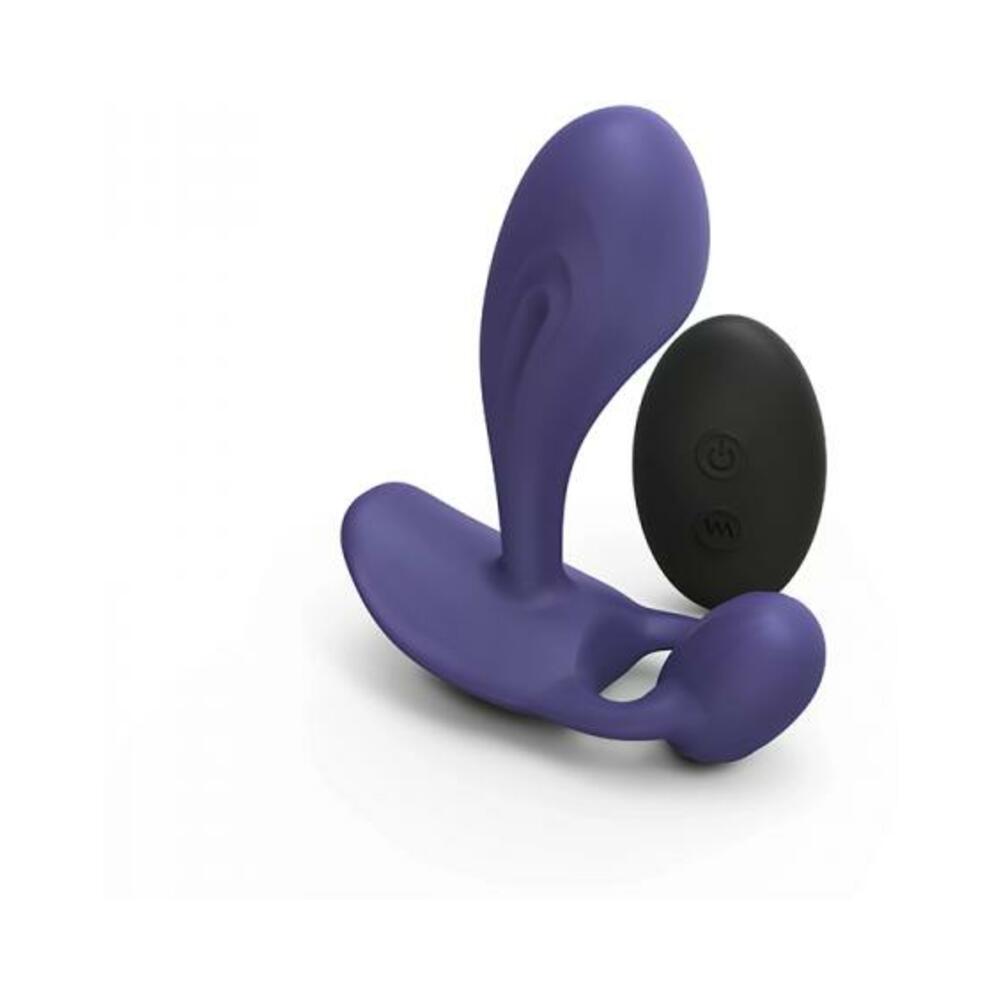 3700436032992_1 Love To Love Witty Rechargeable Remote-controlled Silicone P & G Vibrator Midnight Indigo - Image 1