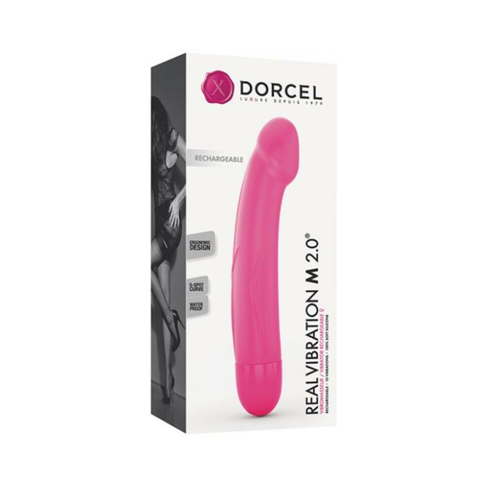 3700436072219_1 Dorcel Real Vibration M 6" Rechargeable Vibration - Pink - Image 1