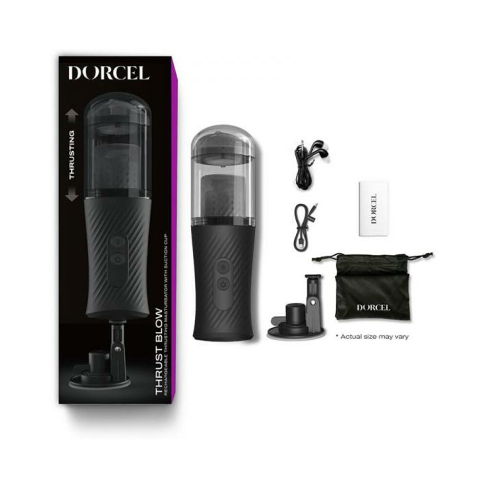 3700436072868_1 Dorcel Thrust Blow Masturbator Black - Image 1