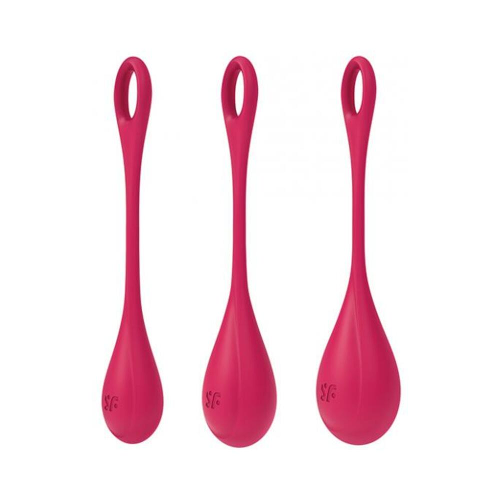 4049369043842_1 Satisfyer Yoni Power 1 Balls Training Set - Red - Image 1