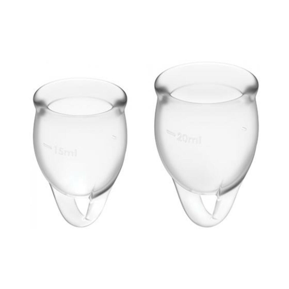 4061504002019_1 Satisfyer Feel Confident Menstrual Cup - Transparent - Image 1