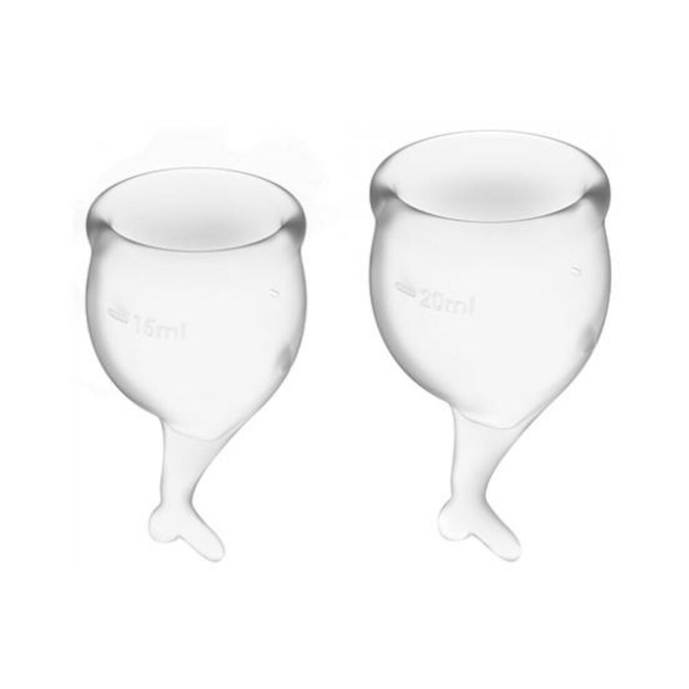 4061504002224_1 Satisfyer Feel Secure Menstrual Cup - Transparent - Image 1