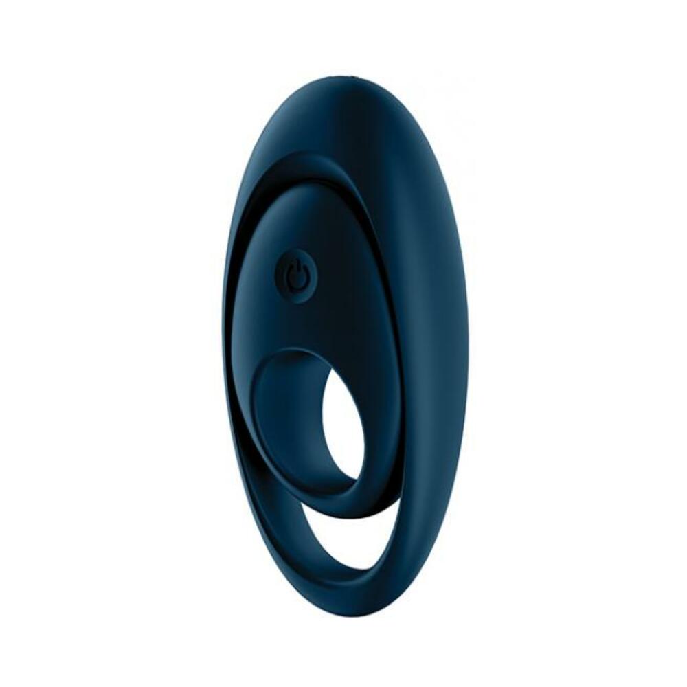 4061504009919_1 Satisfyer Glorious Duo Ring Vibrator - Dark Blue - Image 1
