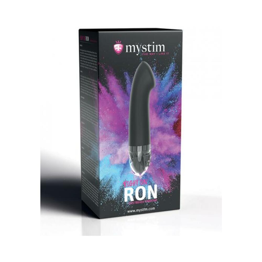 4260152465416_1 Mystim Right On Ron Estim G Vibrator - Black - Image 1