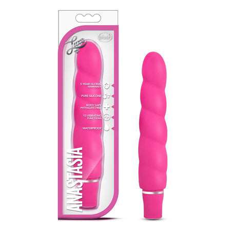 44127 Blush Luxe Anastasia Silicone Vibrator - Pink - Image 1
