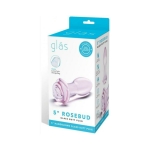 Glas 5" Rosebud Glass Butt Plug - Image 2