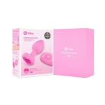 B Vibe Vibrating Heart Shaped Jewel Plug S/m Pink (net) - Image 3