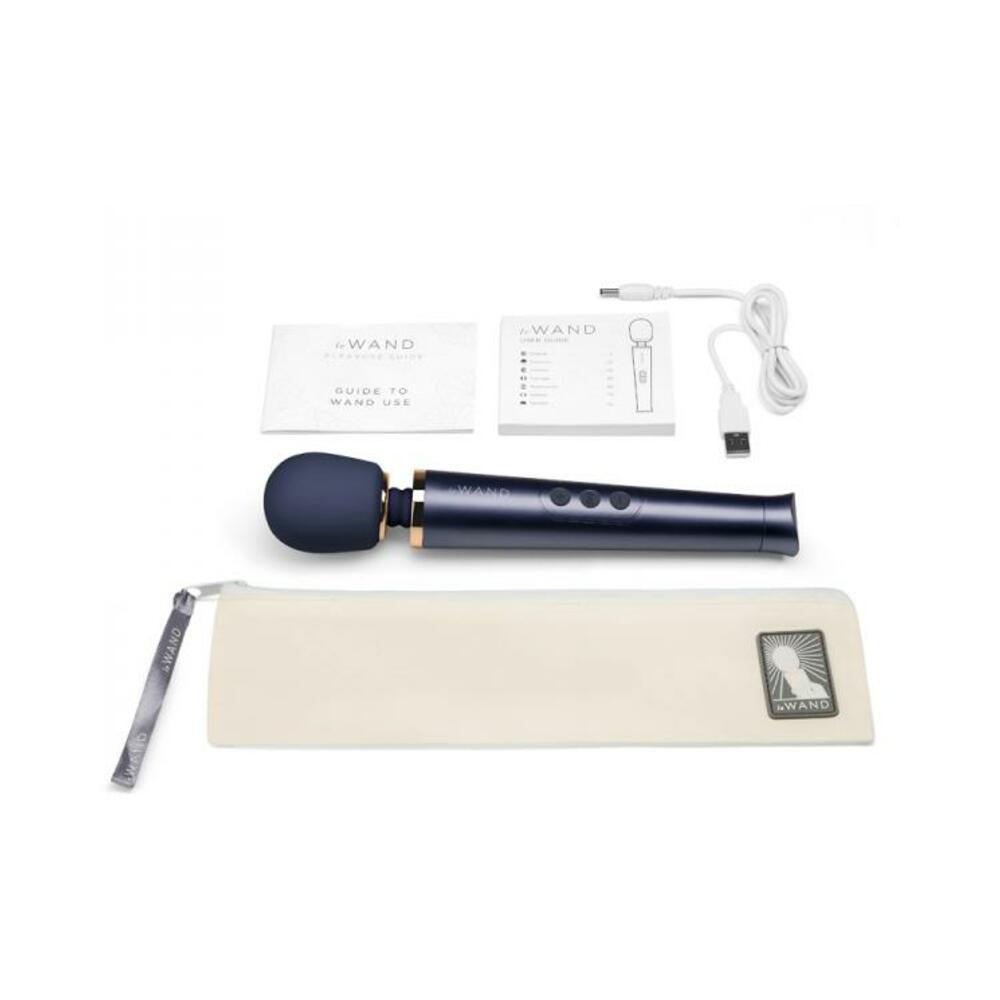 4890808278475_1 Le Wand Petite Rechargeable Vibrating Massager Navy - Image 1