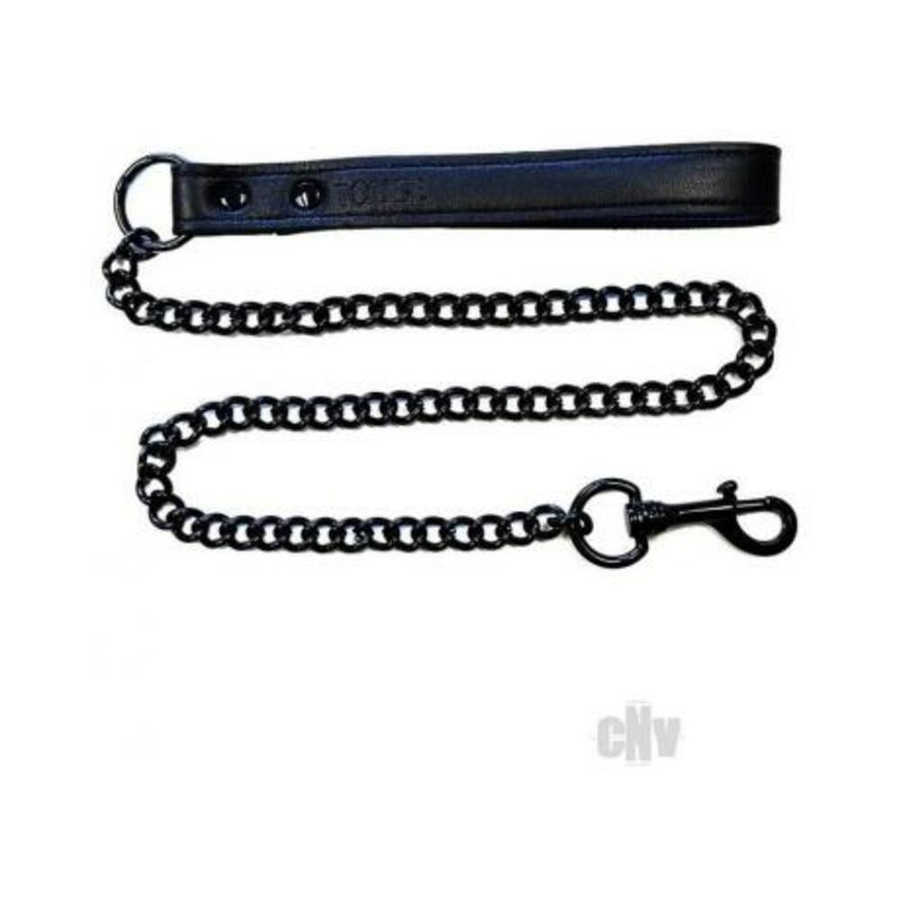 5056400304823_1 Leather Lead Black - Image 1