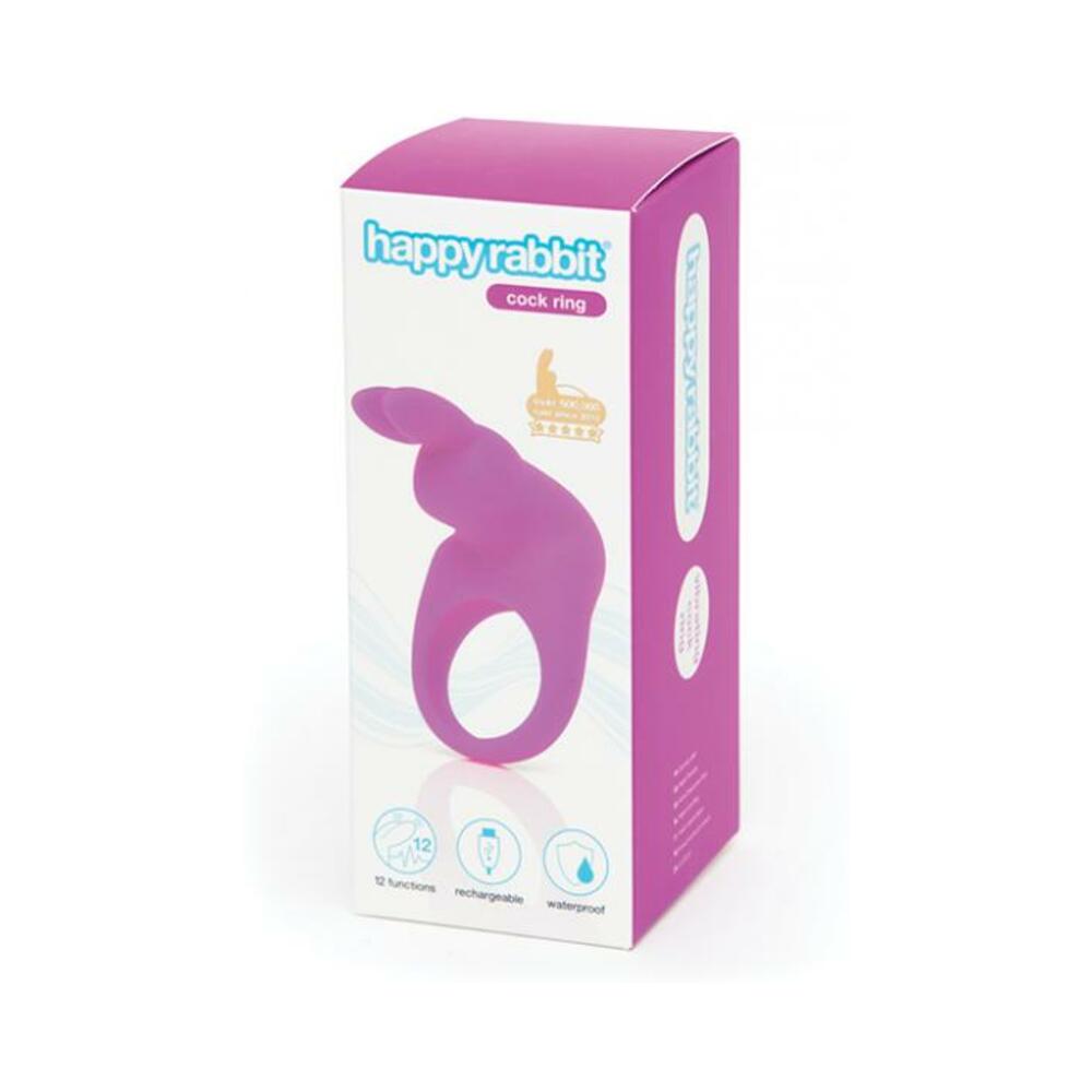 5060779237347_1 Happy Rabbit Rechargeable Cock Ring Purple - Image 1