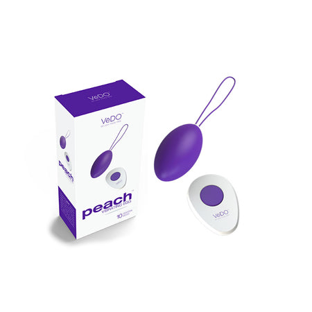 55803 VeDO Peach Rechargeable Egg Vibe - Into You Indigo - Image 1