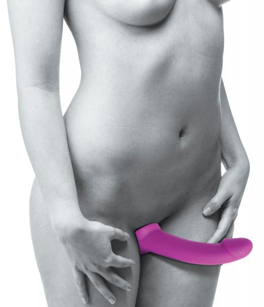 58643c50f3bc7 Strap U Vibrating Strapless Silicone Strap On Dildo Pink - Image 1