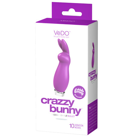 59774 VeDO Crazzy Bunny Rechargeable Bullet - Perfectly Purple - Image 1