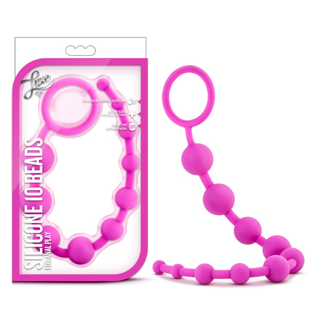 59808 Luxe Silicone 10 Beads Pink - Image 1