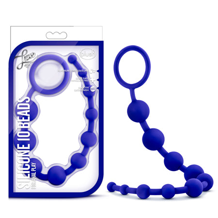 59810 Luxe Silicone 10 Beads Indigo - Image 1