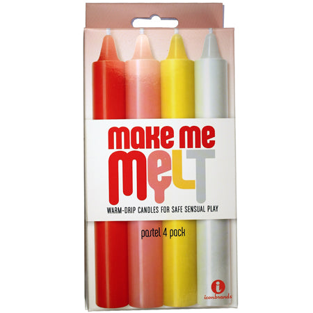 59991 The 9 Warm Drip Candles Pastel 4pk - Image 1