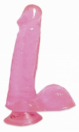 603912283211_2 Basix Dong With Suction Cup 6 Inches Pink - Image 1