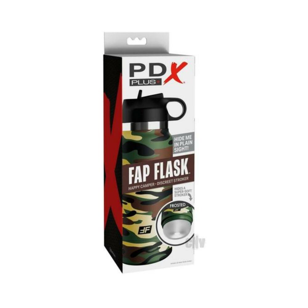 603912775389_1 Pdx Plus Fap Flask Happy Camper Stroker - Frosted/camo - Image 1