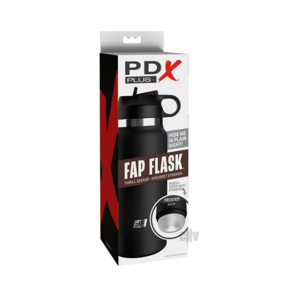 603912775426_1 Pdx Plus Fap Flask Thrill Seeker Stroker - Frosted/black - Image 1