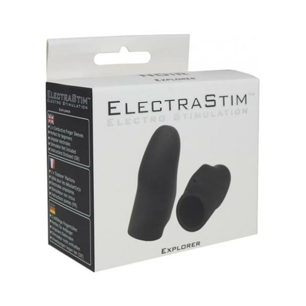 609224031779_1 Electrastim Explorer Electro Finger Sleeves - Black - Image 1