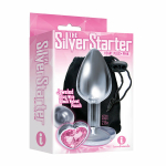 The 9's The Silver Starter Bejeweled Heart Stainless Steel Plug - Pink