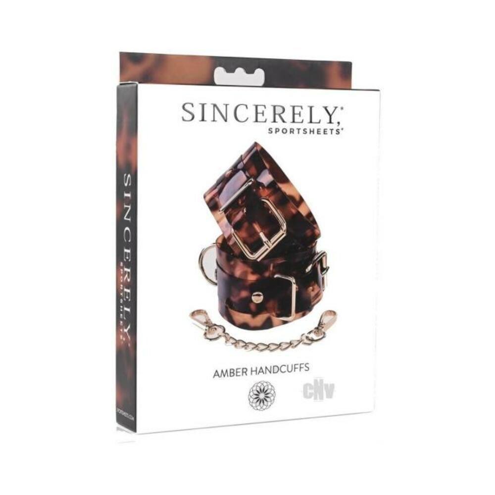 646709521004_1 Sincerely Amber Hand Cuffs - Image 1