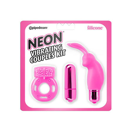 64910 Neon Luv Touch Vibrating Couples Kit - Pink - Image 1