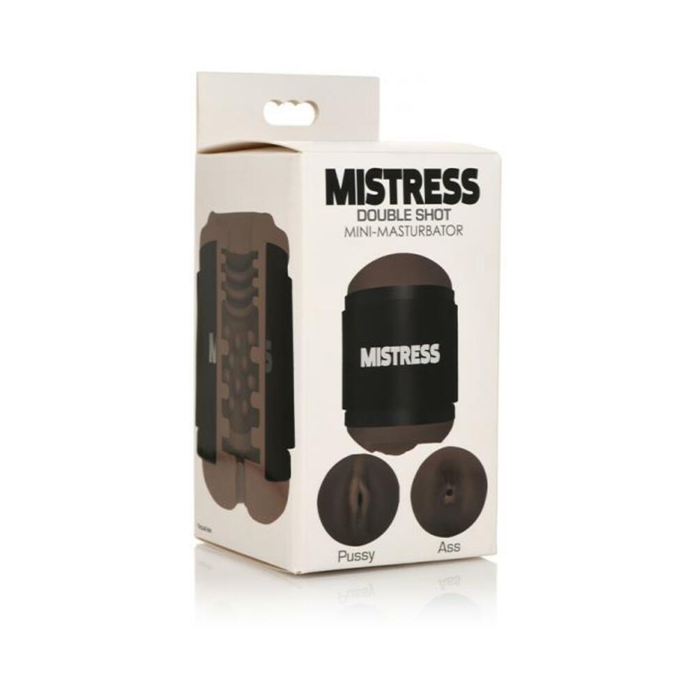 653078943207_1 Mistress Mini Double Stroker Pussy & Ass Dark - Image 1