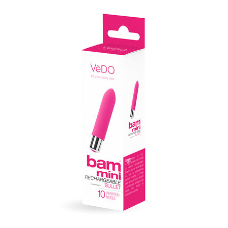65371 VeDO Bam Mini Rechargeable Bullet Vibe - Foxy Pink - Image 1